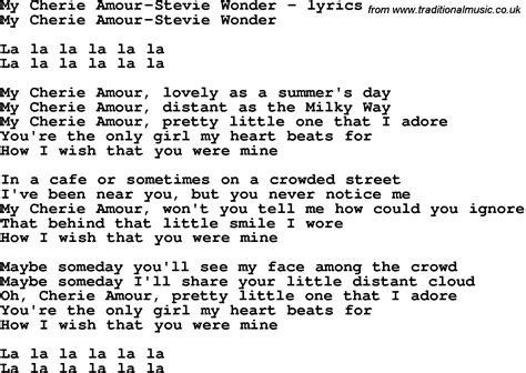 my cherie amour lyrics